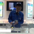 第一衛材株式会社はファベックス 2015にて、グリーストラップ用油吸着マット「CF油トリマンS」を出展。